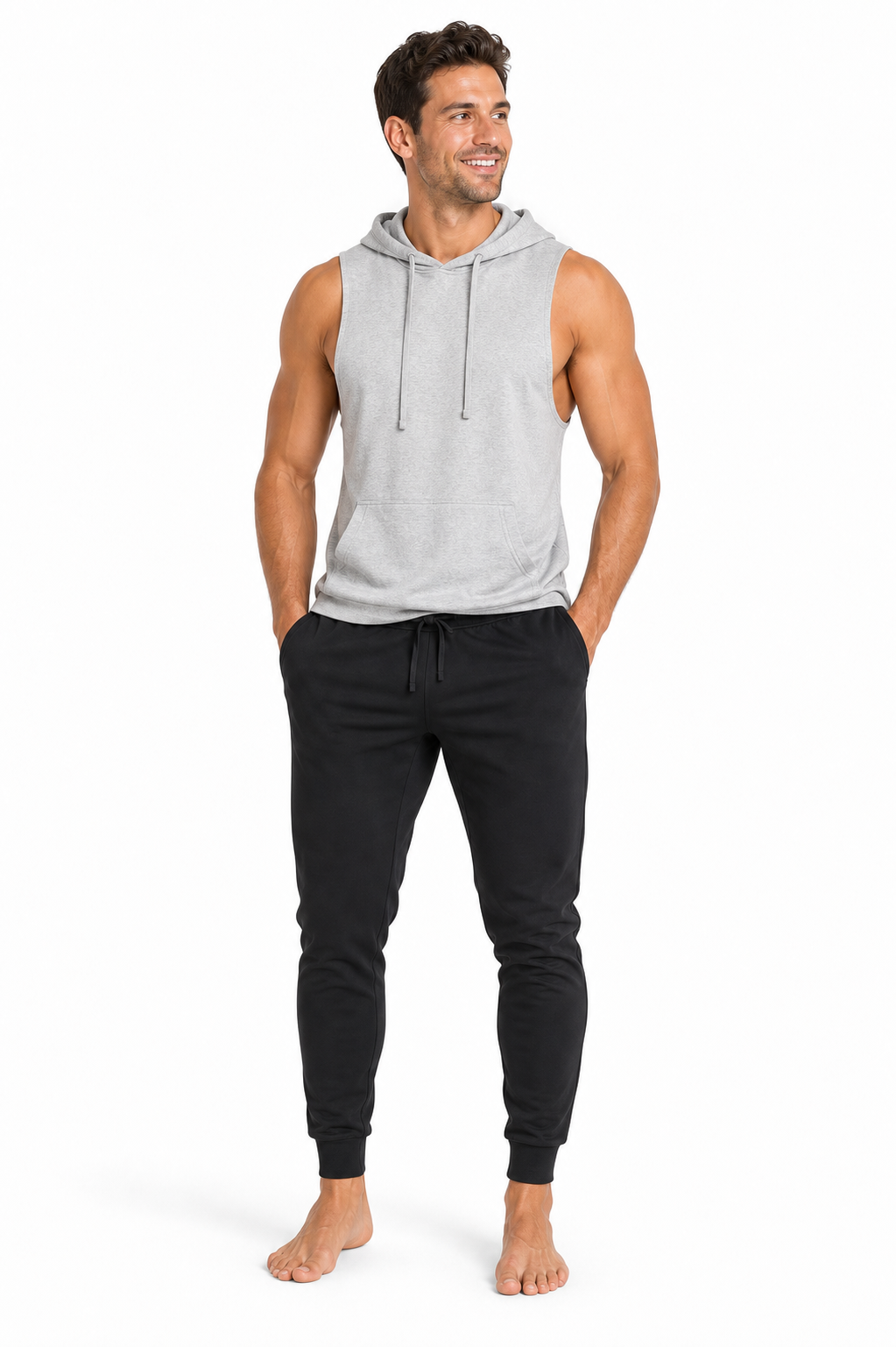 Custom mens gym hoodie and joggers for activewear brands
