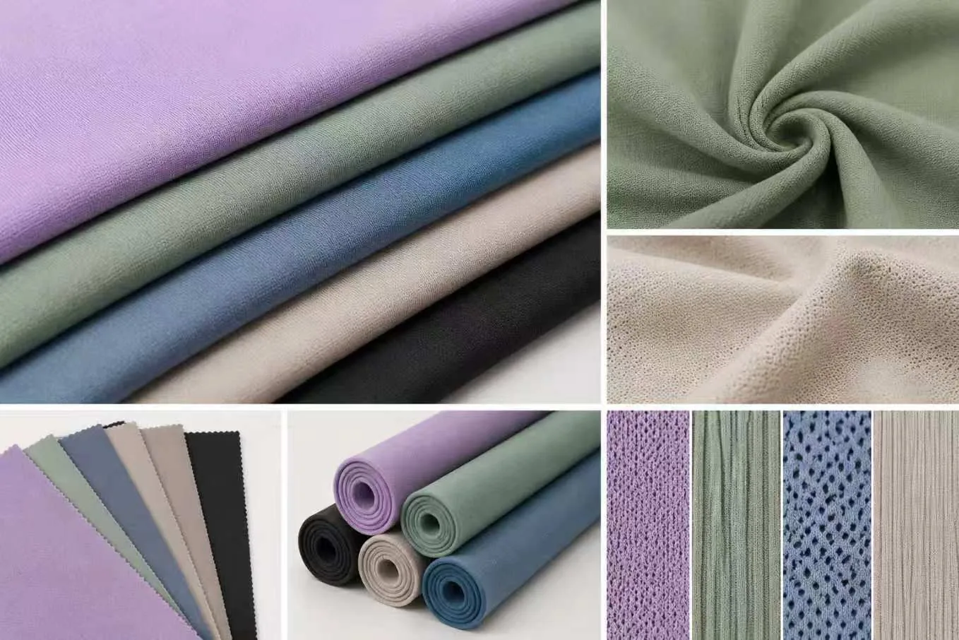 Custom performance fabric options for yoga and activewear